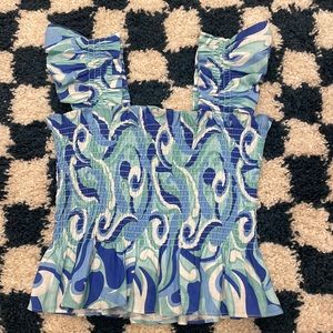 NWT Hill House Paz Top, Ocean Kaleidoscope XS